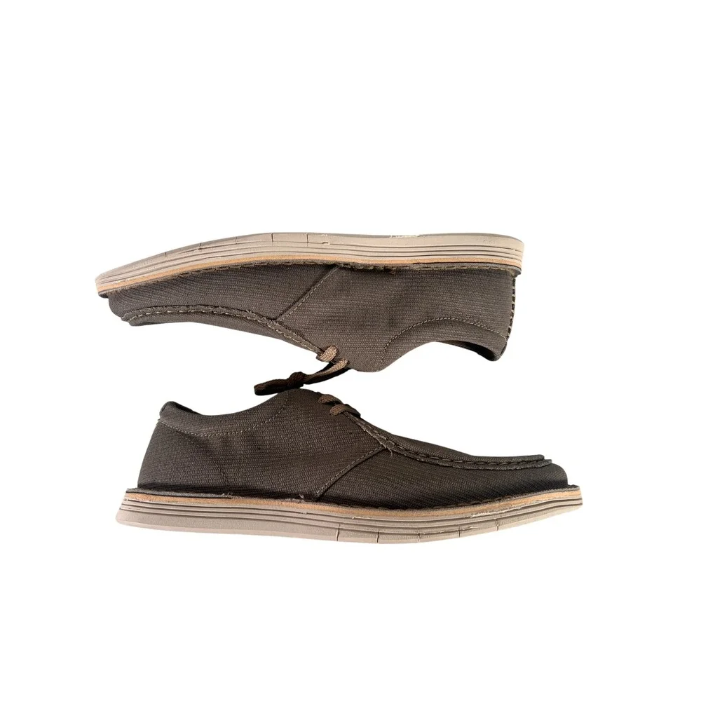 Clarks Men's Forge Run Moc-Toe‎ Leather Cushioned Slip On Shoes Olive Size 9